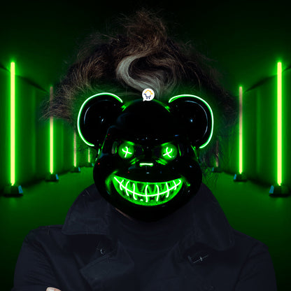 Super Mascara Neon Oso Asesino Disfraz KG552 el Original